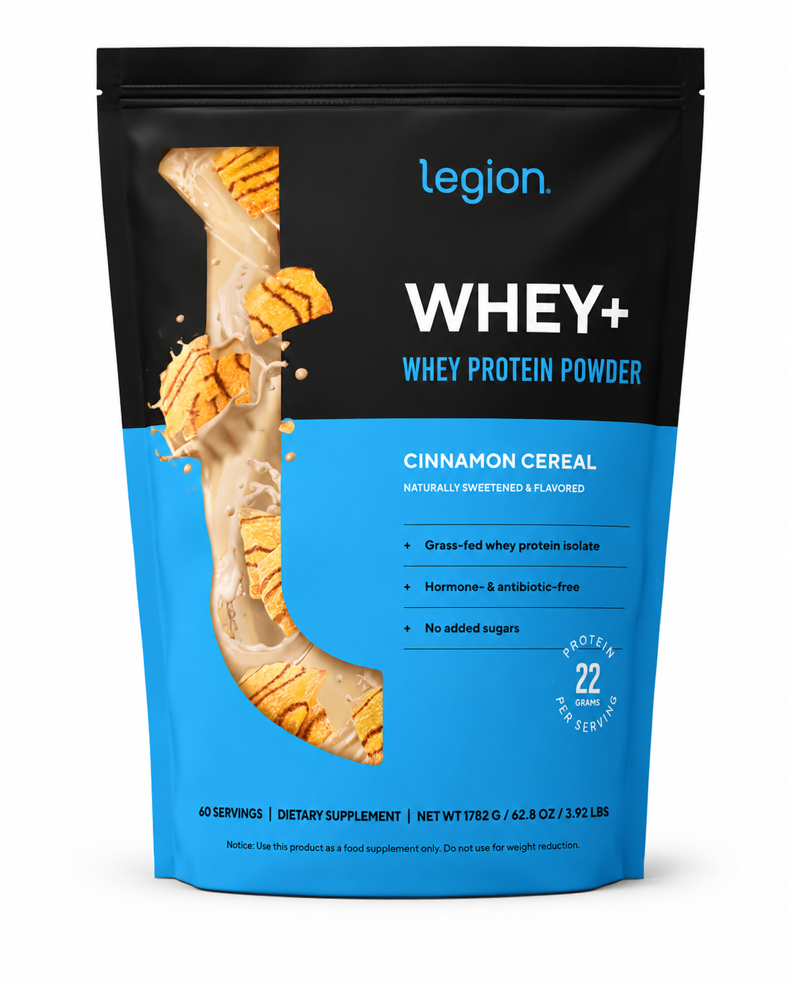 Legion Whey Protein Powder Cinnamon Cereal 60Servings 1.8kg